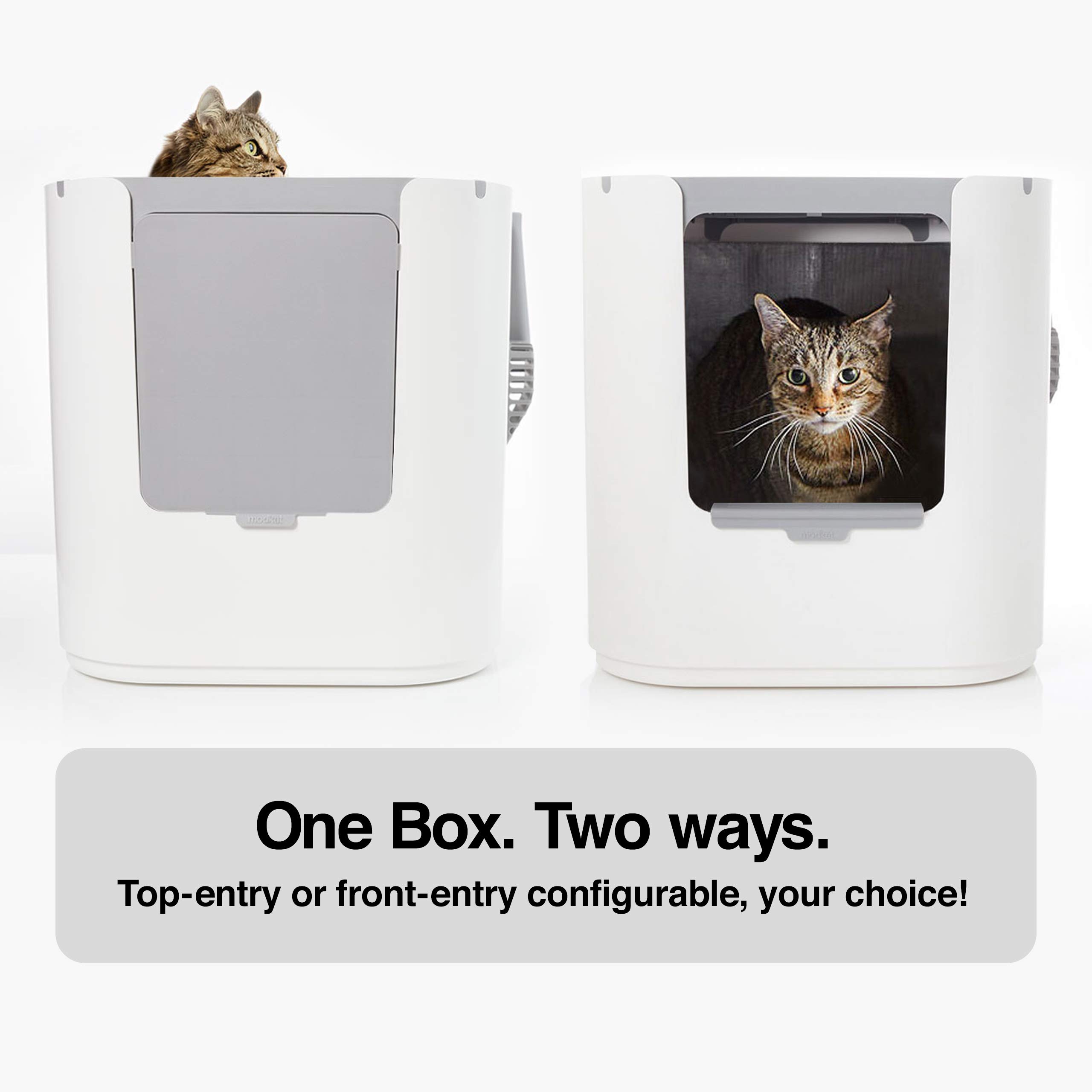 Modkat XL Litter Box, Top or FrontEntry Configurable, Includes Scoop