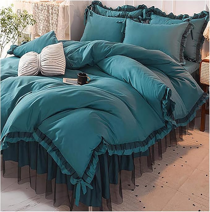 CVBN Vier-teilige Schwarze Spitze, EIN vierteiliges Bettrock