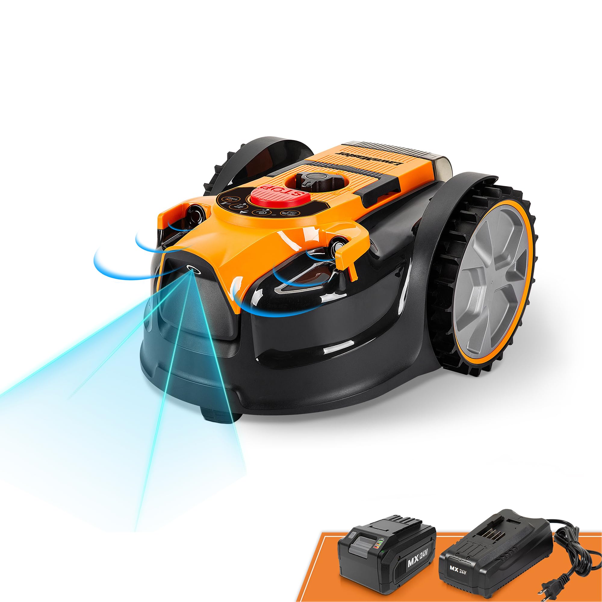 Lawnmaster OcuMow Mähroboter ohne Begrenzungskabel KI-gestützte visuelle Navigation Für 150 m² Hindernisvermeidung & geräuscharm