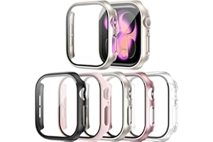 Haojavo 5 Pack for Apple Watch Series 11 Series 10 42mm Screen Protector Case, PC Hard Cover with Tempered Glass Film Ultra-Thin Slim Fit Scratch Resistant Protective Bumper for iWatch S11 S10 42mm