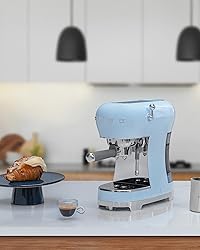 Smeg Manual Espresso Machine with Steam Wand, 15