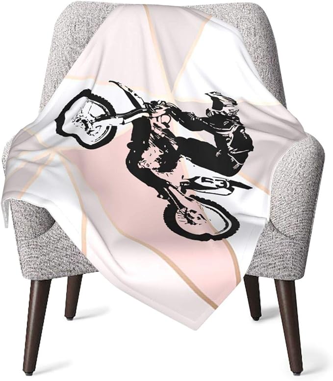 Dirt Bike Motocross Soft Baby Plush Blankets Children's