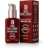 DOC HOLLIDAY Beard Oil - Smoked Huckleberry | Non-Greasy With Biotin | Lightweight, Supports Growth | Tames, Softens &amp; Conditions Beard | Arizona-Native Botanicals | Calms Itch | 30ml