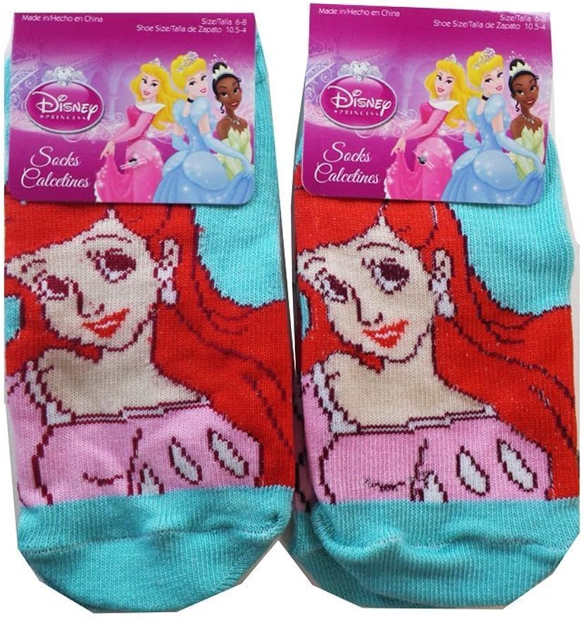 Disney Little Mermaid Socks x 2 Pairs Girls Socks soze 4