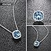 Alantyer Birthstone Necklace Made with Square Swarovski Crystal for Women and Girls,Aquamarine (March Birthstone)