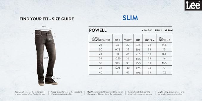 lee men's powell slim fit jeans