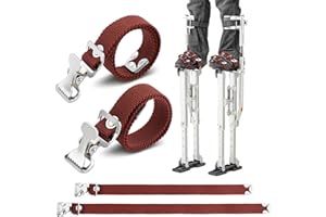 Tookie 4PCS Drywall Stilts - Adjustable Leg Band Straps Kit, Leg Fixation Strap Replacement