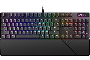 ASUS ROG Strix Scope II X Wired USB Mechanical Gaming Keyboard – 100% Full-Size, Hot Swappable Pre-lubed ROG NX Snow V2 Linear Switches, PBT Keycaps, RGB, PC/Mac Support - Black