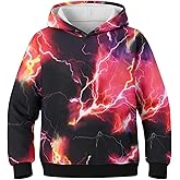 PATPAT Boys Hoodies 3D Graphic Size 5-14 Years Pullover Hooded Sweatshirt Casual Long Sleeve Lightweight Kids Fashion Clothes