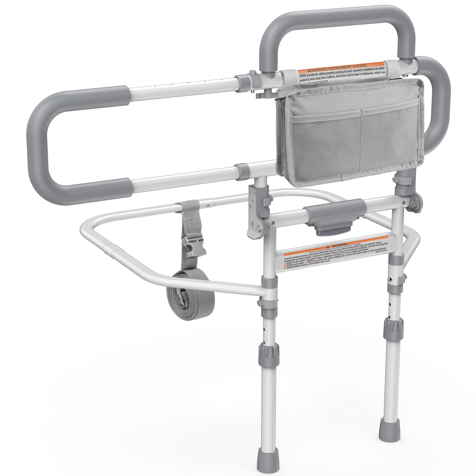 Photo 1 of Lemagalu Heavy Duty Bed Rails for Elderly Adults Safety-Foldable Bed Rail for Senior with Adjustable Heights Fits All Bed Sizes?Bed Handle Bedside Assist with Pocket -504M (Lvory and Gray)