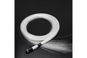 AZIMOM 50pcs*13.1ft PMMA Plastic Fiber Optic Strands End Glow 0.75mm/ 0.03in Optical Fiber Cable Roll for Star Sky Ceiling Al