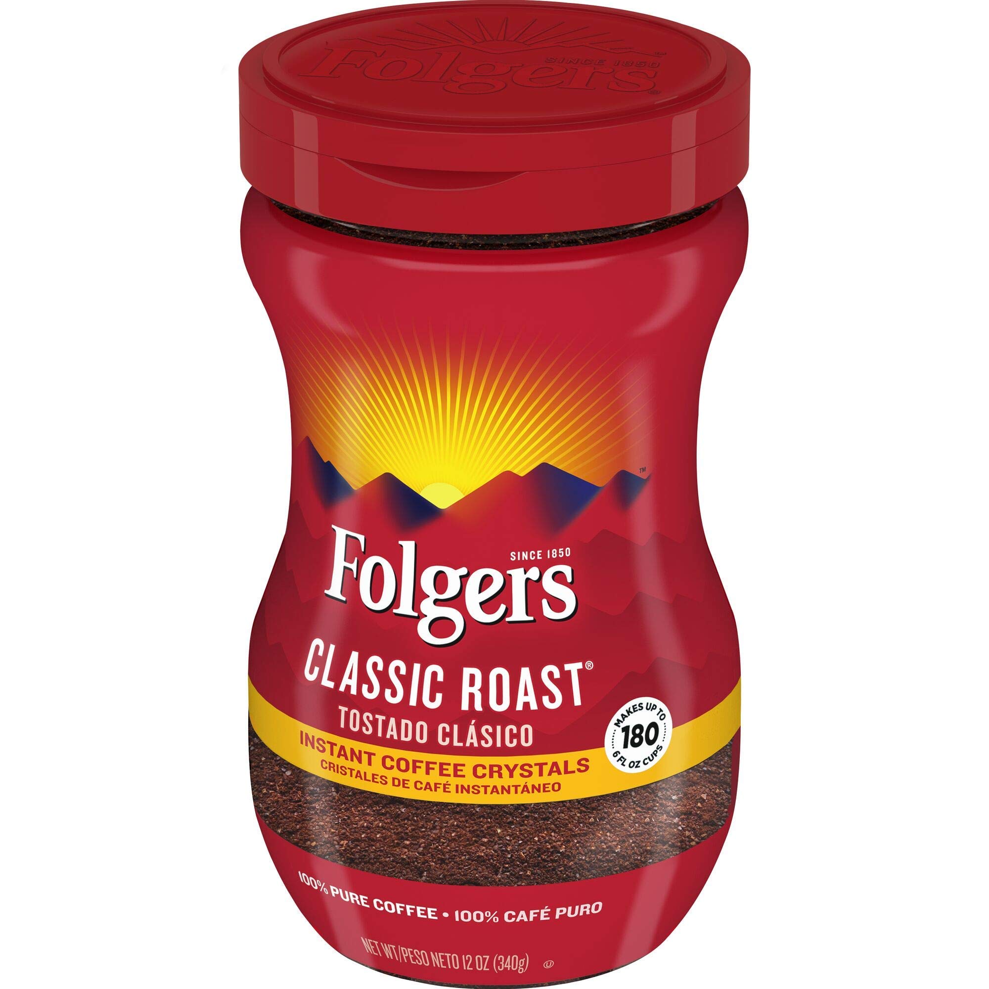 Folgers Classic Roast Instant Coffee, 12 Ounces (Pack of 6) Pricepulse