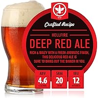 BrewDemon 2 Gal. Hellfire Deep Red Ale Beer Recipe Kit - Makes a Wicked-Good 4.6% ABV Batch of Craft Brewed Beer