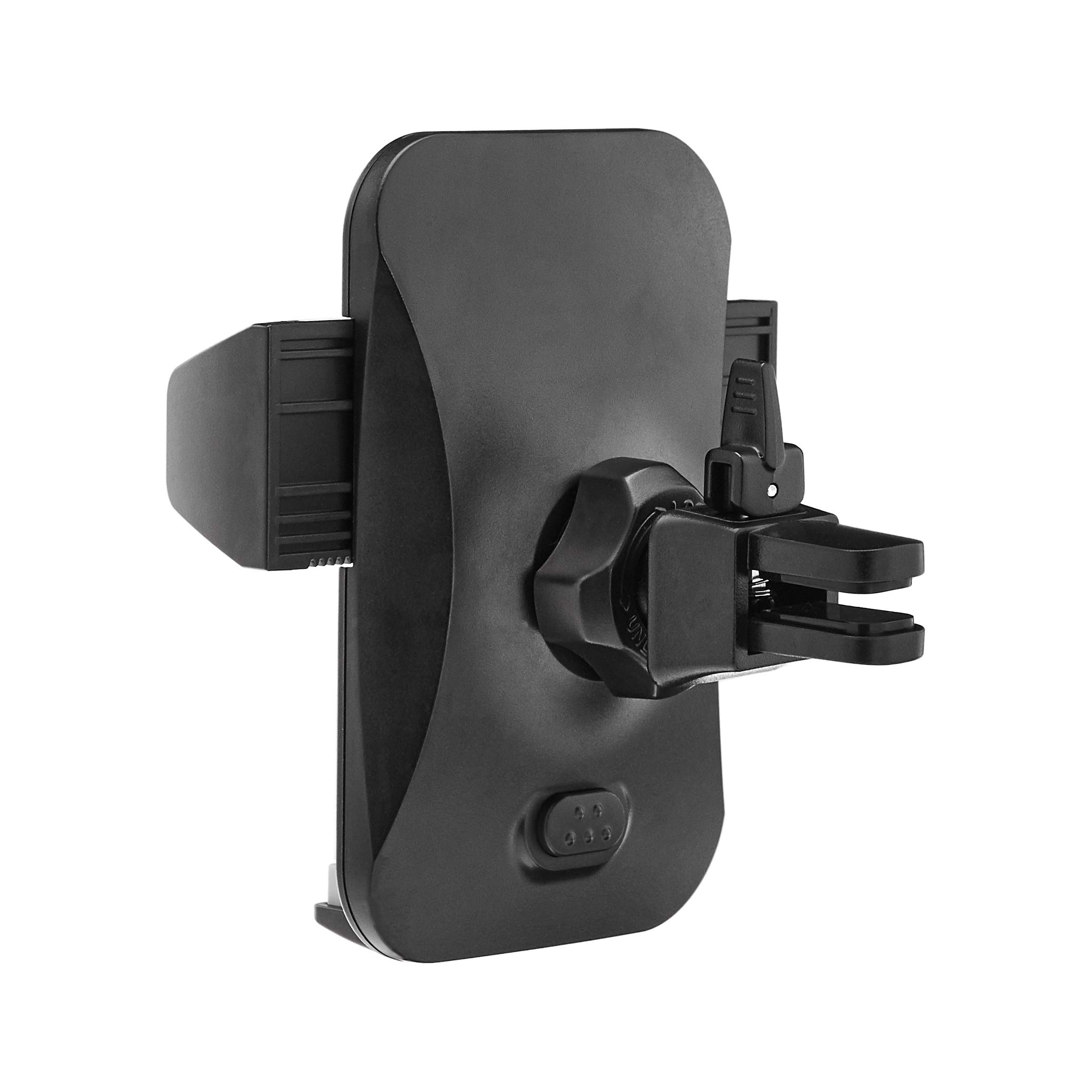 Amazon Basics Universal Portable Smartphone Holder for Car, Easy to Install Air Vent Mount, Adjustable and Secure, Grey