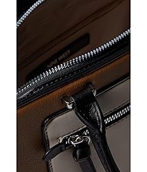 Nine West Women's Nadette Satchel Dark Camel Multi