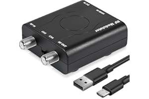 VQP HDMI to RF Modulator, HDM61 VHF HDMI to RF Converter Adapter for TV NTSC Format Output, 1080P PLL Control for Home TV Game Console