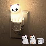 KINDEEP Cat Night Lights Plug into Wall for Kids