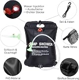 ECtury 20L Camping Shower Solar Portable 5 Gallons Hiking Camping Accessories view 2