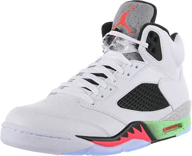 Amazon.com: Zapatillas de baloncesto Air Jordan V 5, retro, color blanco,  verde venenoso, negro/infrarrojo, talla 12 : Ropa, Zapatos y Joyería