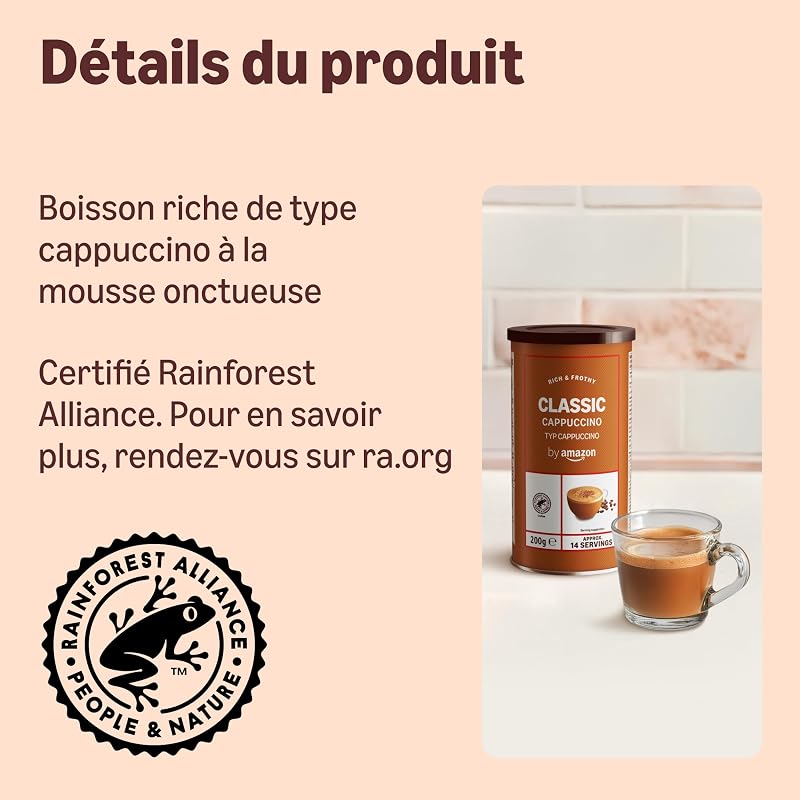 Cappuccino Instantané Classic 200g - Rainforest Alliance Certified