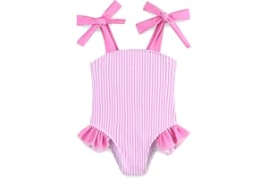 BIBIMOM Toddler Baby Girls Swimsuit Infant Beach One-Piece Swimwear Bathing Suit 3M-7T