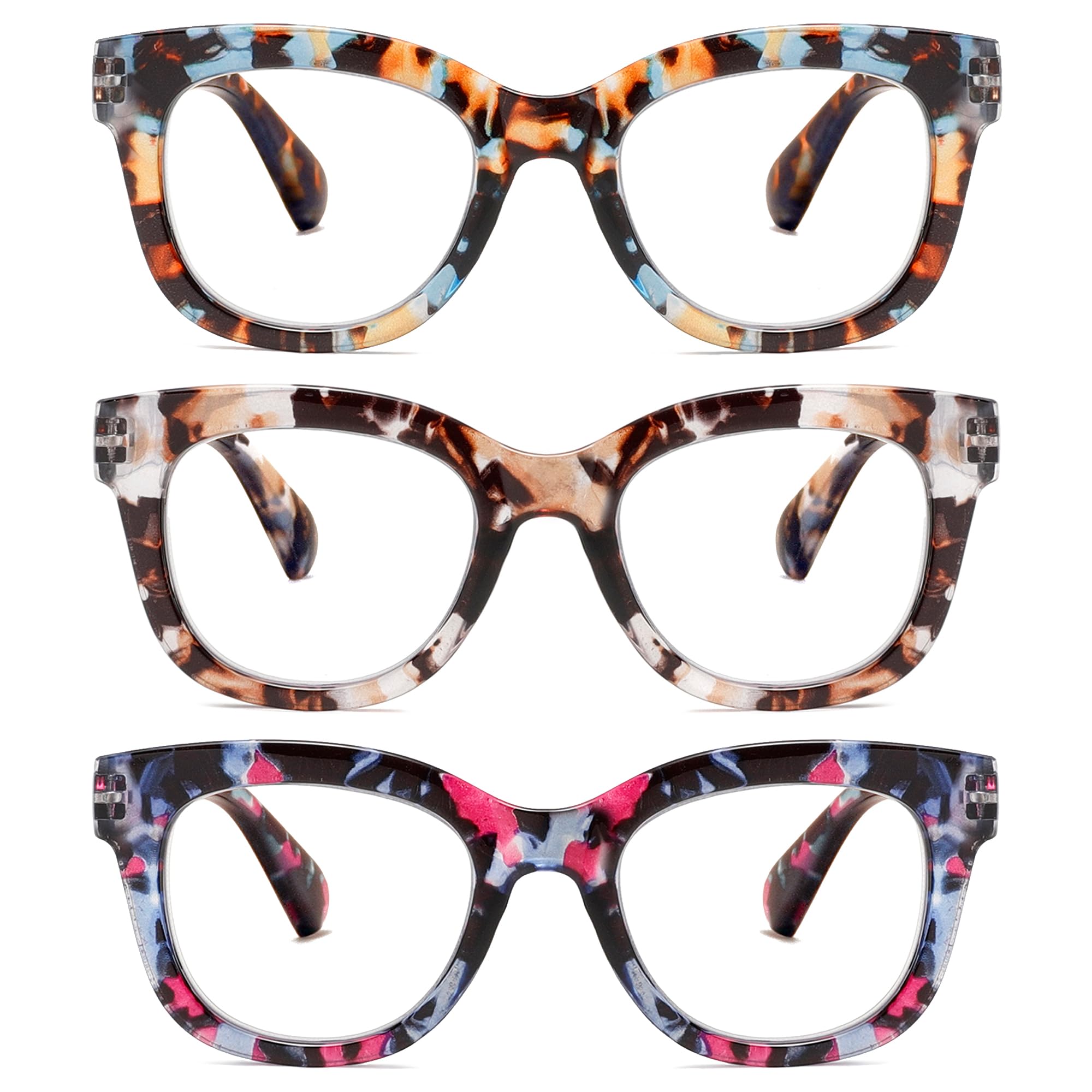 Fsread Oversized Reading Glasses For Women Blue Light Blocking Computer Readers Spring Hinge Retro +1.75 — image 1