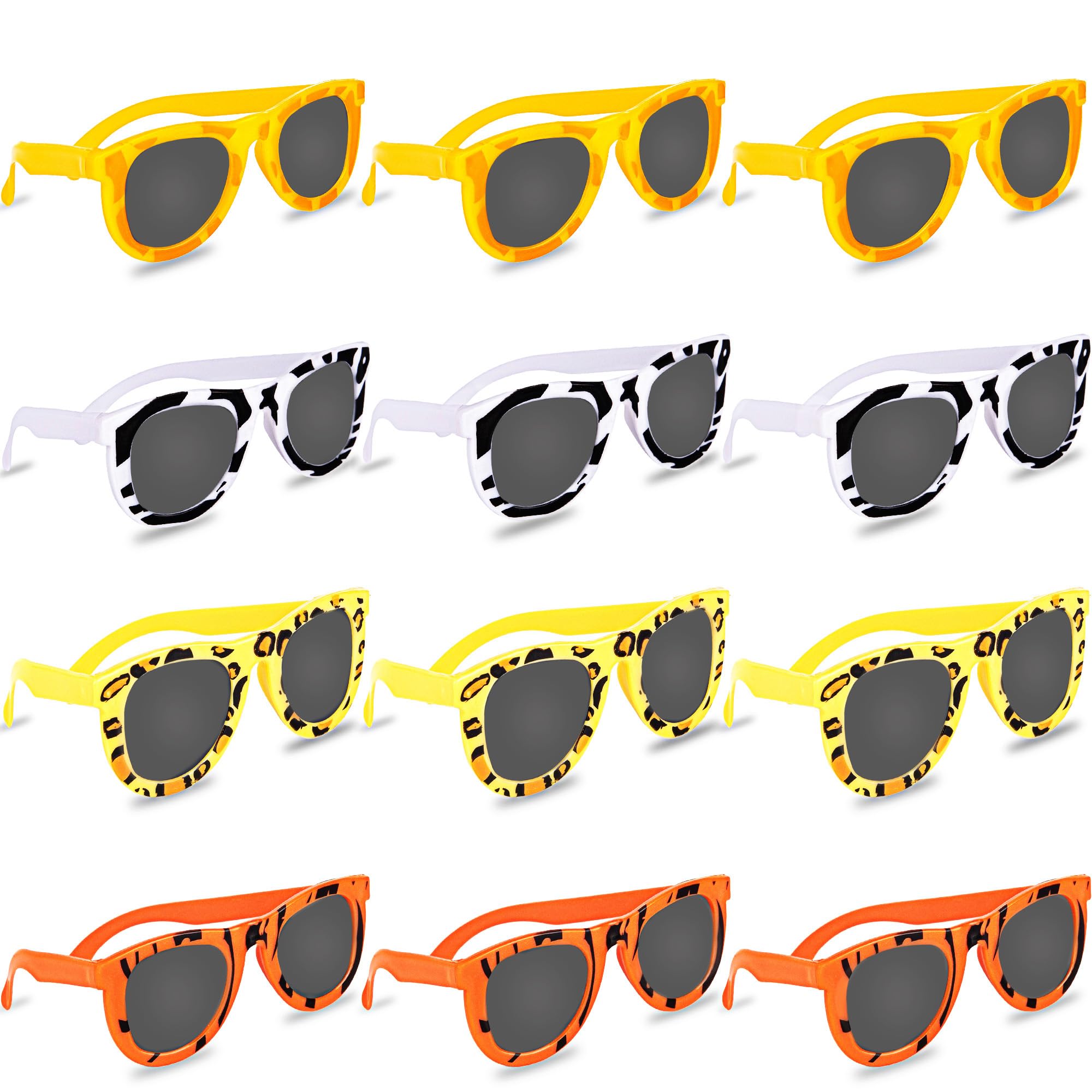 Photo 1 of ArtCreativity Safari Sunglasses 12Pack - Kids Sunglasses Party Favor, Assorted Animal Prints Safari Party Favors - Summer Fun For Boys & Girls - Safari Birthday Decorations & Gift Bag Treat For Kids