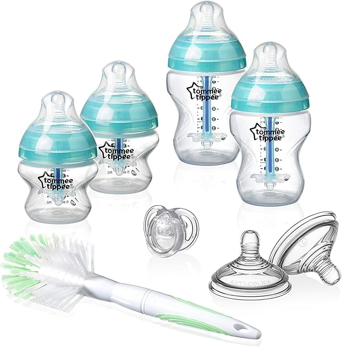 Tommee Tippee Advanced Comfort Vented Baby Bottle Starter Kit , 4