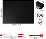 GOFRIEND BBQ Grill Mat Set of 5 with Tongs and Brush, 40x33 cm, PTFE view 3