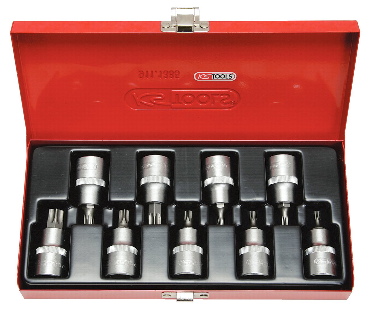 KS Tools 911.1386 TB20-TB60 1/2-inch Tx Bit Socket Set (9 Pieces)