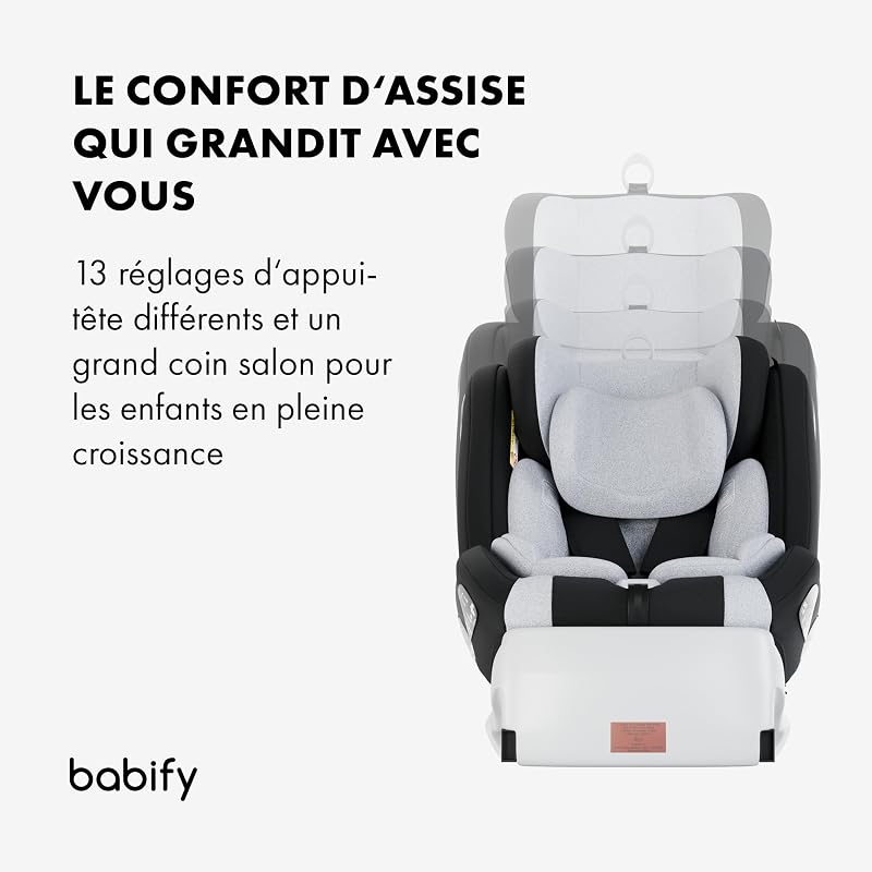 Onboard Siege Auto ECE R129/i-Size, Bebe 0 à 36kg, Siege Auto Isofix Groupe 0 1 2 3, Siège Auto Bébé et Enfants de 0 à 12 Ans, Sièges Auto Pivotant 360, Ergonomique, Rehausseur Voiture Enfant