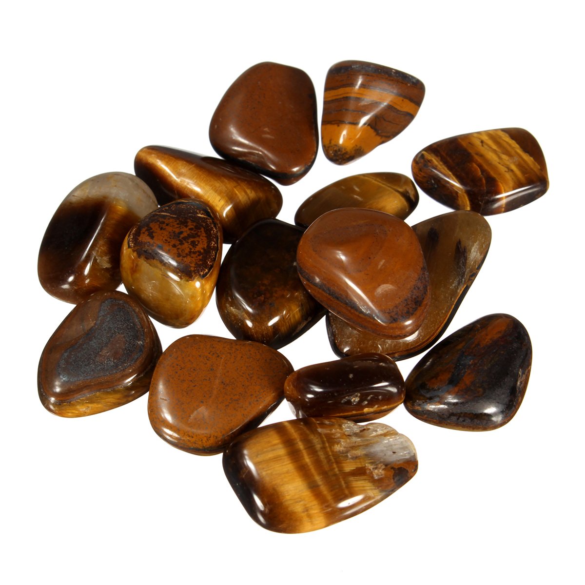 MUIIGOOD Crystal Quartz 10-Stone Mix:Crystal,Quartz,Amethyst,Natural Tumbled Stones for Cabbing,0.5lb (Crystal Quartz)