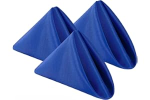Bailarina Cloth Napkins Set of 80,17x17 inches Dinner Napkins Cloth Washable,Polyester Square Table Cloth Napkin Bulk with Hemmed Edges Ideal for Banquets, Parties and Weddings-Royal Blue