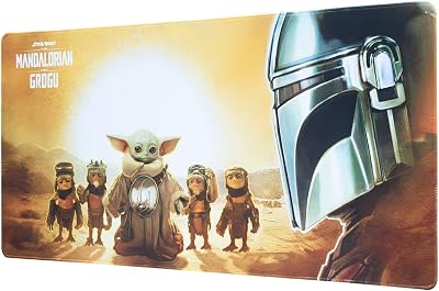 XXL The Mandalorian and Grogu Mouse Pad - Tapete de secretária Protetor de secretária: Impermeável e antiderrapante (80X35 cm)