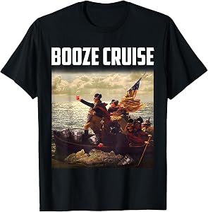 Political Party Booze Cruise Shades & Red Cups T-Shirt