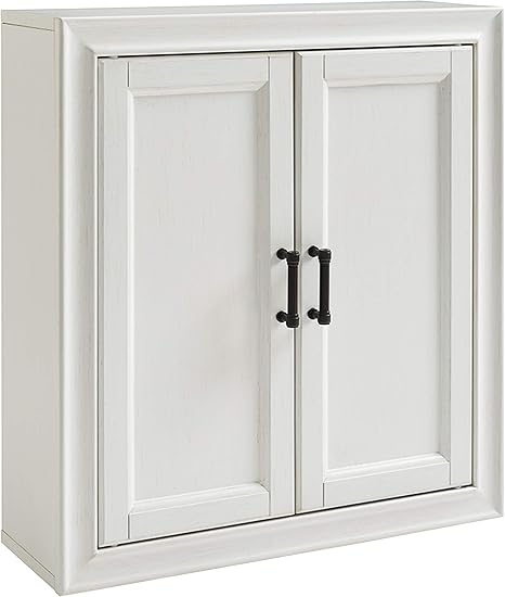 Amazon Com Crosley Furniture Tara Bathroom Wall Cabinet Vintage White Furniture Decor