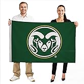 Colorado State Rams College Sports Printed Flag - NCAA Licensed - Nylon - School Banner (Green, White) (4' x 6')