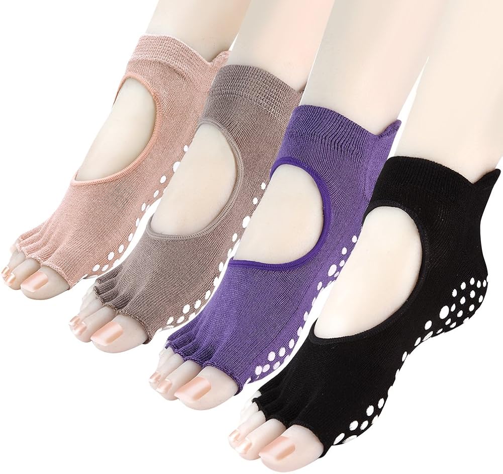 Amazon ヨガ ソックス 靴下 5本指 指なし 滑り止め付き 22cm~25cm レディースソックス 無地 4色4足組 cooque ソックス 通販 Amazon ヨガ ソックス 靴下 5本指 指なし 滑り止め付き 22cm~25cm レディースソックス 無地 4色4足組 cooque ソックス 通販