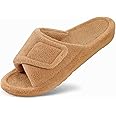 Litfun Women's Orthopedic Slippers with Arch Support Adjustable Open Toe House Shoes for Plantar Fasciitis