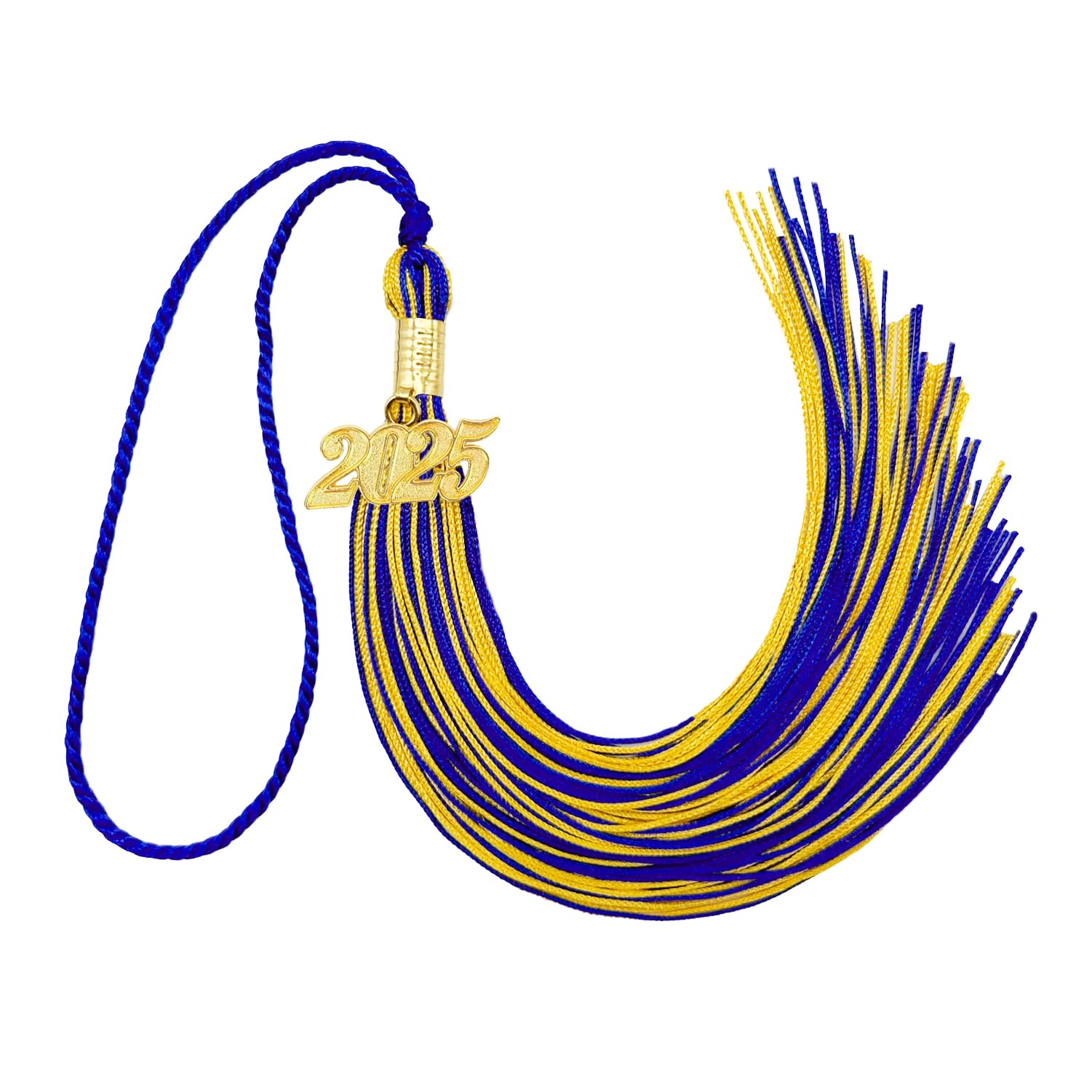 Photo 1 of 2025 Graduation Tassel, Royal Blue and Gold Tassel for Graduation Cap with 2025 Year Gold Charm