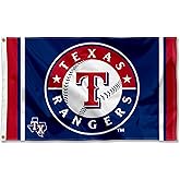 Texas Rangers Circle Logo 3x5 Foot Grommet Banner Flag