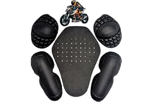 Motorcycle Back Protector|5Pcs/Set Motorcycle Armor, EVA Foam Armor, 1Pc Back Protector Pad, 1 Pair Shoulder and 1 Pair Elbow