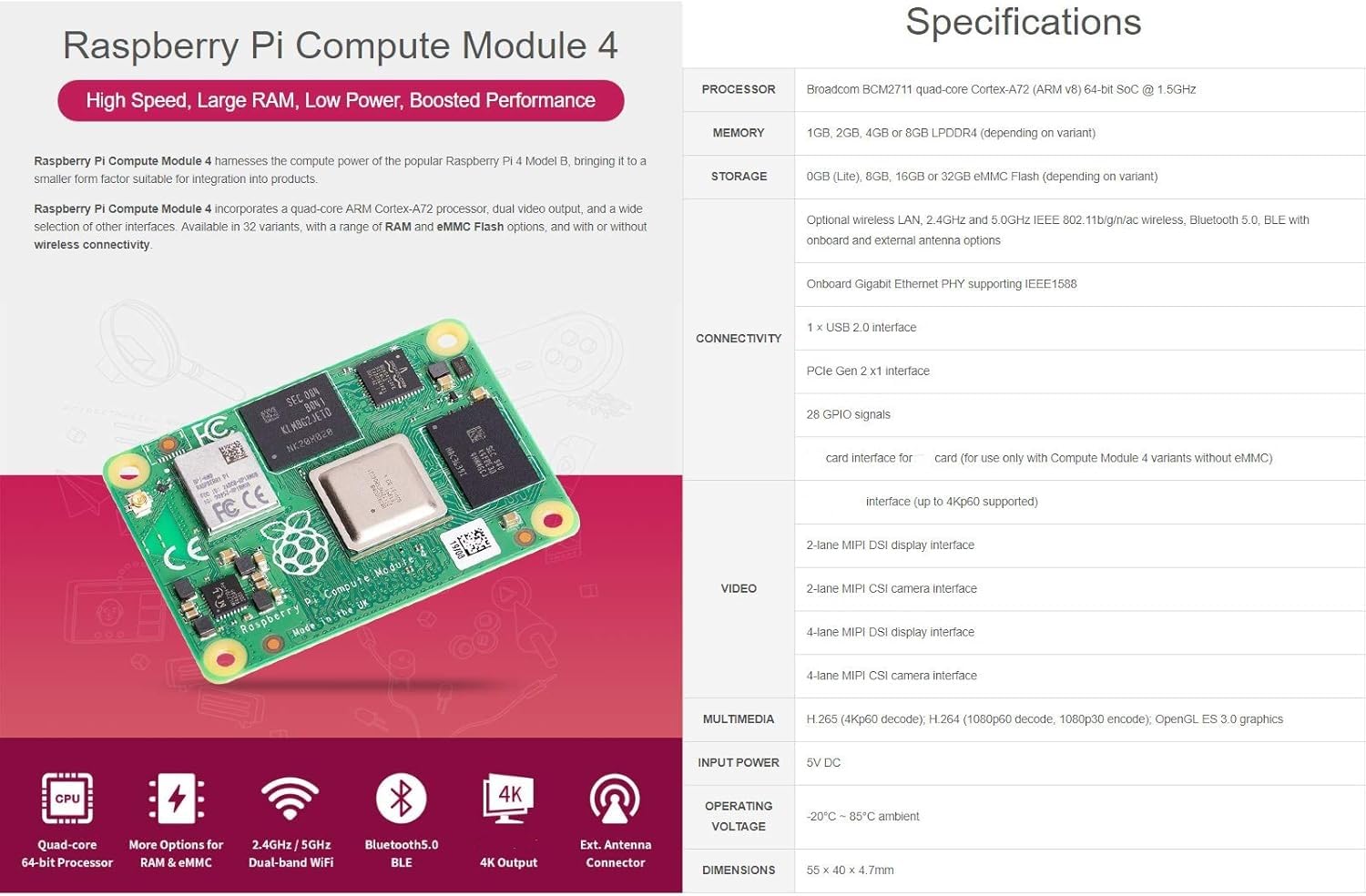 Mua Vesiri Rasp Pi Compute Module 4 Raspberry Pi Calculator Module 4 ...