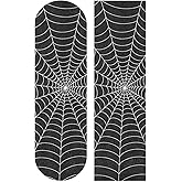 Bolaz Skateboard Grip Tape Sheet Design Deck Sandpaper Spiders Web Black Longboard Griptape Non Slip Tape 33.1 * 9.1 Inch Waterproof Scooter Grip Tape (Color)