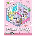 Pocket Room: Coloring Book Features Tiny, Cozy, Beautiful & Peaceful Rooms Illustrations for Relaxation and Stress Relieving