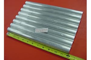STONER METALS 8 Pieces 7/8" 6061 T6511 Aluminum Solid Round Rod 12" Long .875" Lathe Bar Stock
