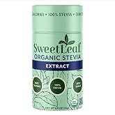 SweetLeaf Organic Pure Stevia Powder Shaker Jar, Sugar Free- 0.9 Oz, 1 Pack | Zero Calorie Sweetener No Erythritol, Stevia Leaf Extract, Natural Sugar Substitute for Coffee &amp; Baking