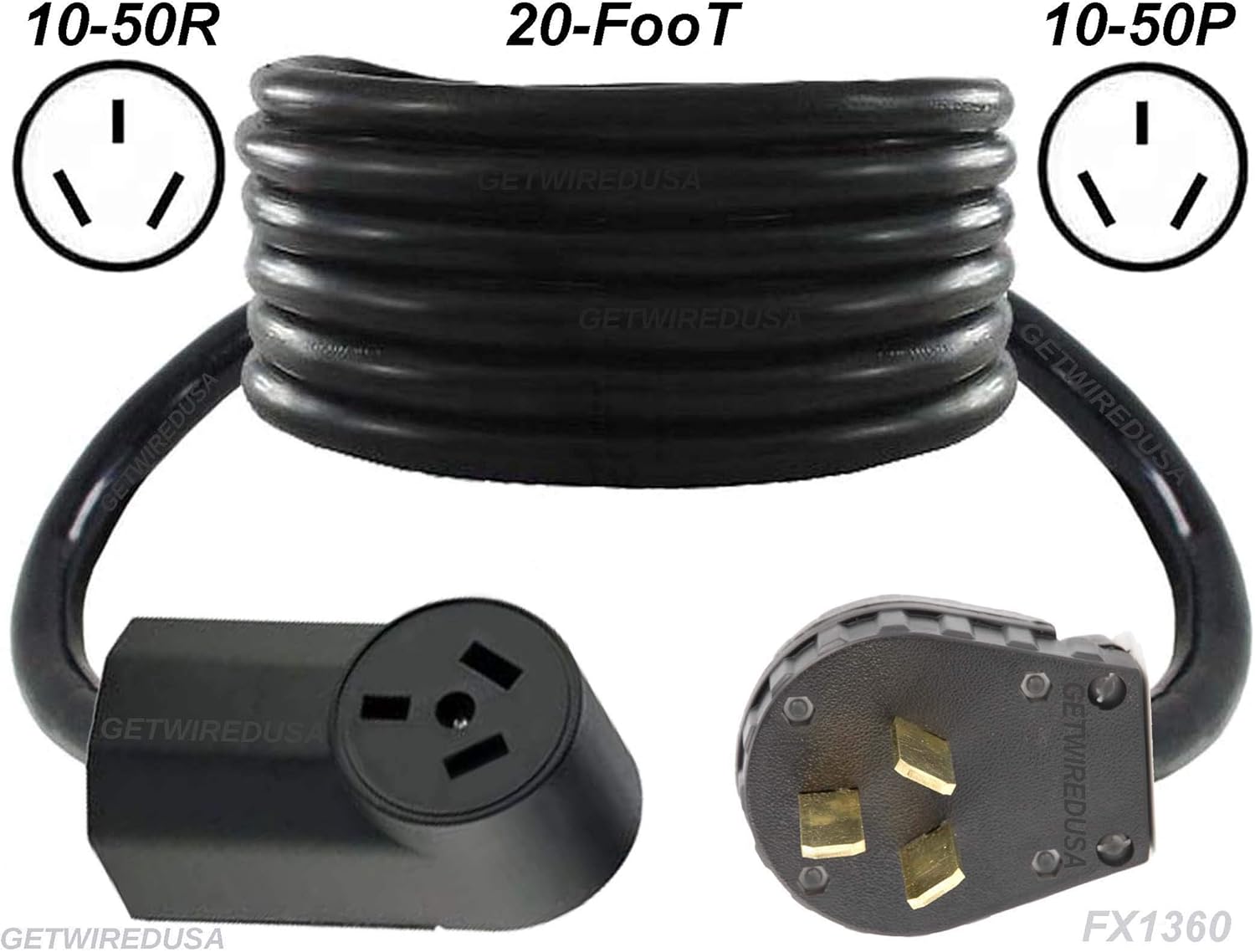 Range, Stove, Oven, 20FT Extension Cord 1050P Male 3Pin Plug To 10