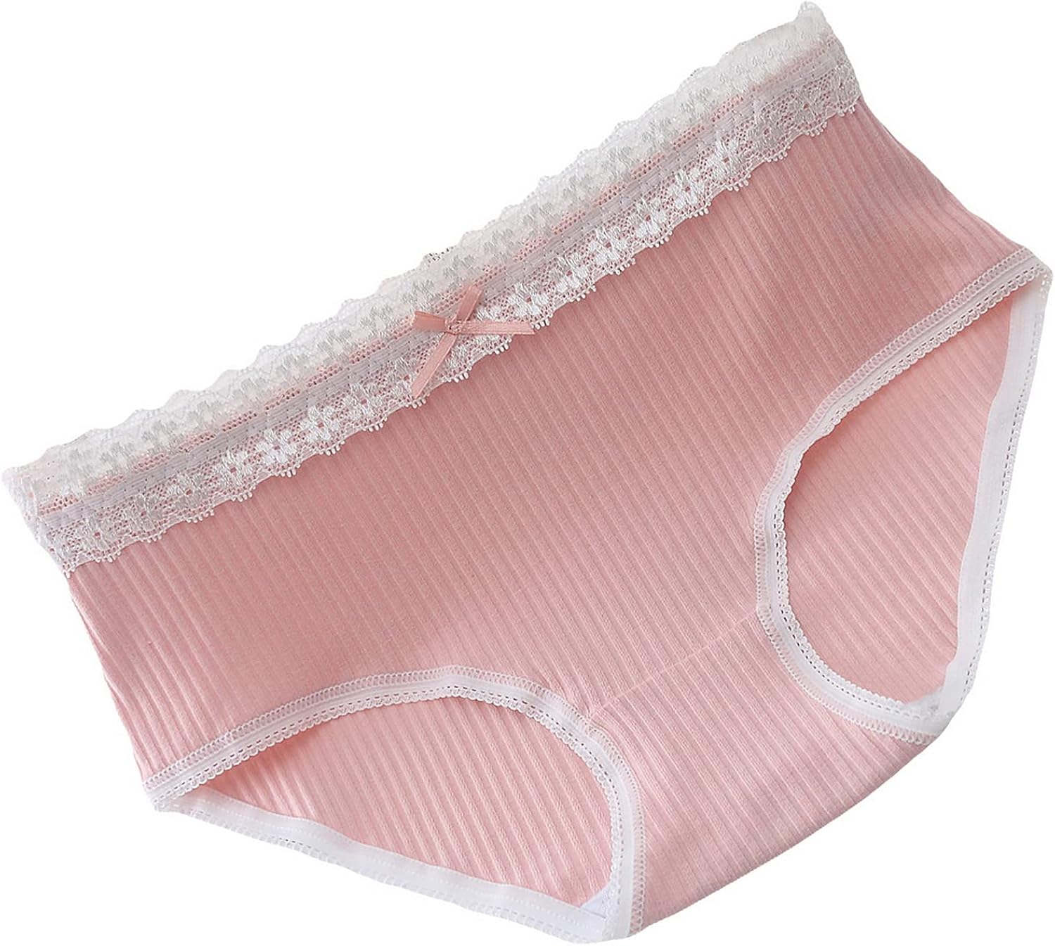 VPbao Womens Cotton Lace BowKnot Thongs Lingerie Hipster Panties, Low