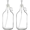 kitchentoolz Half Gallon Glass Pump Dispenser Bottle, Large Jug with Pump for Laundry Soap Dispenser, Liquid Detergent, Fabric Softener, Syrup Pump - 64 oz Made in USA